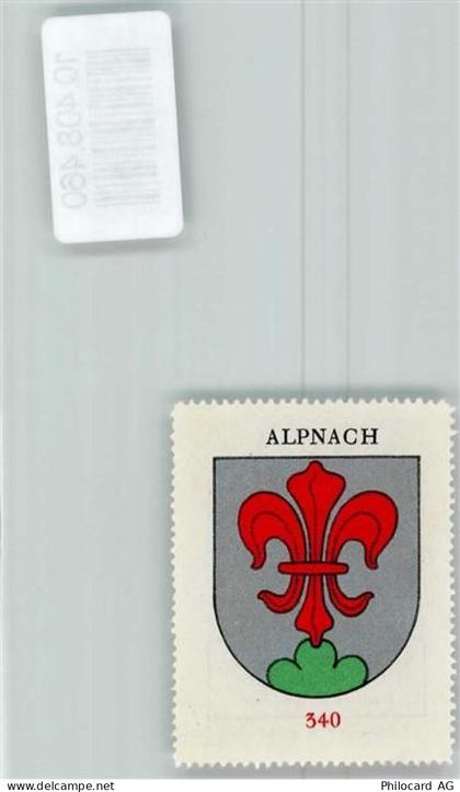 6055 Alpnach Dorf - Vignette Wappen Kaffee Hag ca 1920-1940 Lilie - 10408460