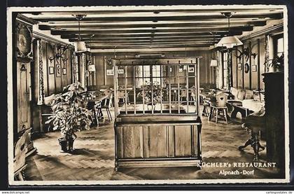 AK Alpnach-Dorf, Küchler`s Restaurant, Innenansicht