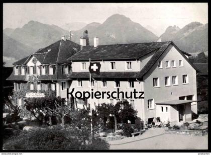 ÄLTERE KARTE ALPNACHSTAD HOTEL UND PENSION RÖSSLI FAMILIE MOLL ALPNACH VIERWALDSTÄTTERSEE postcard cpa AK Ansichtskarte