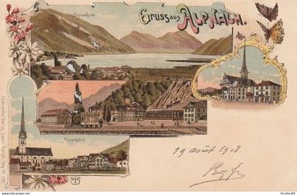 CPA-SUISSE-SWITZERLAND-Gruss aus ALPNACH