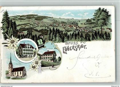 9034 Eggersriet 1901 BOAKC Gasthaus Krone Lithographie - 13700364