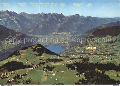 Amden Walensee SG Fliegeraufnahme Walensee