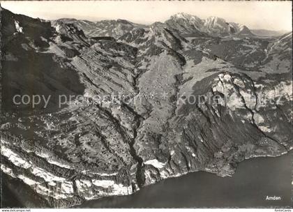 Amden Walensee SG Walensee Alpenpanorama Fliegeraufnahme