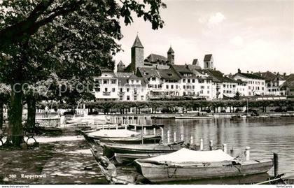 Rapperswil -Jona Rapperswyl Zuerichsee SG Uferpartie am See Bootsanleger