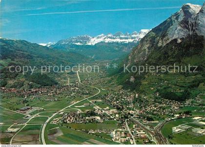 Sargans Mels Fliegeraufnahme Churfirsten