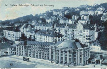 St Gallen SANKT GALLEN SG Zukuenftiger Bahnhof mit Rosenberg