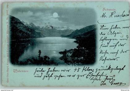 Walensee Wallensee 1898 Gebrauchsspuren Walensee im Monschein - 10301722