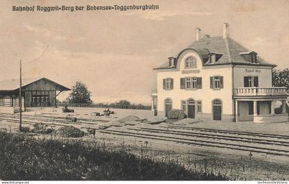 [-15%] SUISSE - Bahnhof Roggwil - Berg der Bodensee - Toggenburgbahn - Buchs Bahnhof - Chemins de fer - Carte postale an
