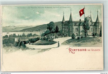 9403 Goldach 1901 Lithographie Gasthaus Restaurant Pension Schloss Rietb... - 13256344