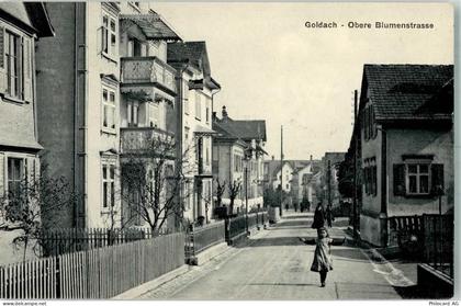 9403 Goldach 1915 Foto AK Bahnpost Zug 3514 Obere Blumenstrasse - 13666345