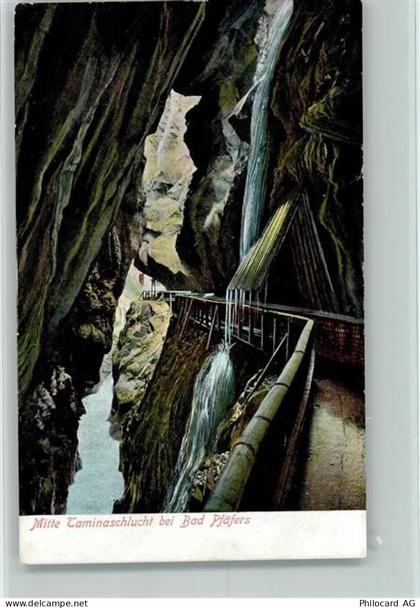 7312 Pfäfers 1908 - Mitte Taminaschlucht bei Bad Pfäfers - 11087532