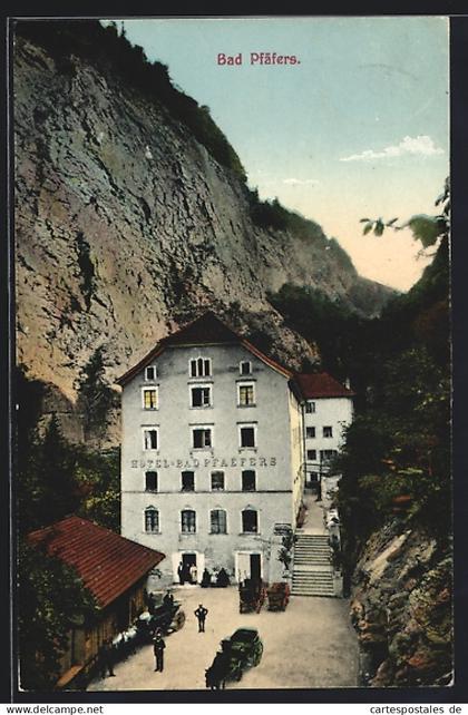 AK Pfäfers, Hotel Bad Pfäfers in der Taminaschlucht