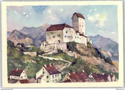 7320 Sargans Künstlerkarte Schloss Sargans sign. Marc - 51676168