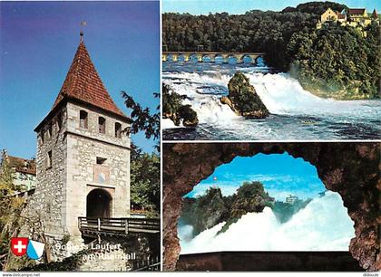 Carte Postale - Suisse - SH Schaffhouse - Rheinfall - Chutes du Rhin - Rheinfall mit Schloss Laufen - Multivues - CPM -