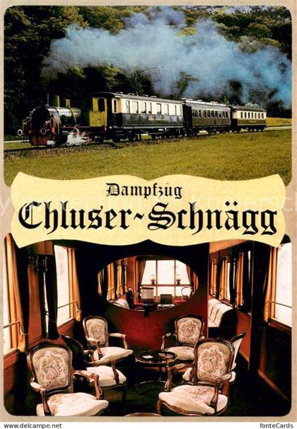 Oensingen Dampfzug Chluser Schnaegg Salonwagen 411 Eisenbahn Dampflokomotive