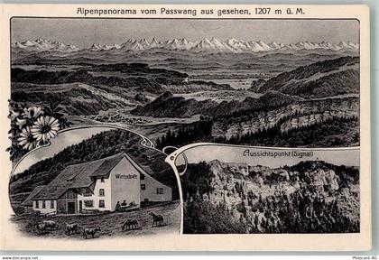 4719 Ramiswil Foto AK Alpenpanorama Gasthaus Passwang - 13312509