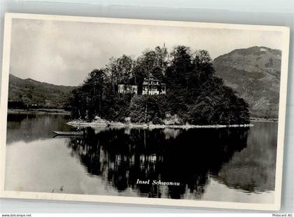 6424 Lauerz 1949 Foto AK Insel Schwanau Lowrenezersee - 38211541