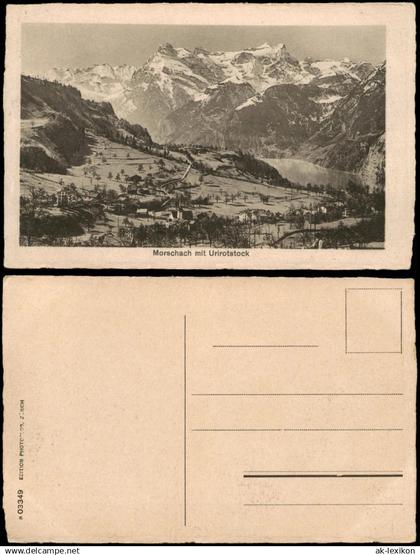 Ansichtskarte Morschach Ortspanorama Morschach mit Urirotstock 1920