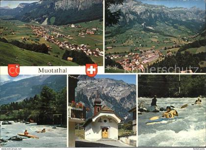 Muotathal Totalansicht Wildwasserfahrten Kapelle