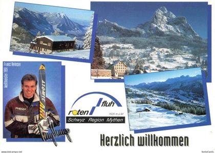 SCHWYZ SZ Berghotel Rotenflue Panorama Wintersportplatz Alpen Skirennlaeufer Fra