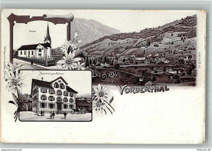 8857 Vorderthal Wägital 1906 BOAKC Gasthaus zum Bären Kirche - 13717470