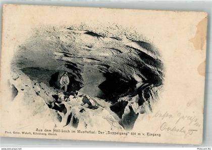 6436 Muotathal 1902 Foto AK Höhle Höll-Loch im Muottatal Doppelgang - 38211399