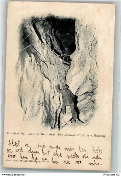 6436 Muotathal 1903 Foto AK Höhle Höll-Loch - 38211663