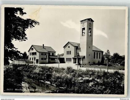 9542 Münchwilen TG 1956 Foto AK Ev. Kirche - 38071621