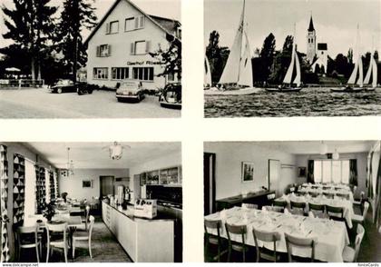 Riedern Romanshorn TG Hotel Roessli Restaurant Segelboote Bodensee Kirche