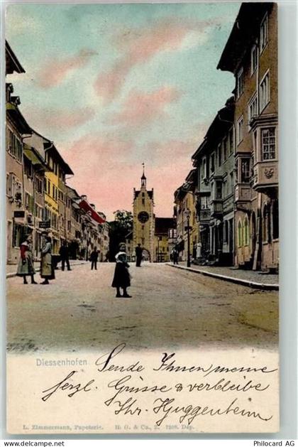 8253 Diessenhofen 1903 - Turm Tor Uhr Tracht Kind - 13249010