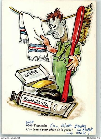 8500 Frauenfeld Künstlerkarte Feldpost Kaserne Frauenfeld Sign. Naef - 10390610