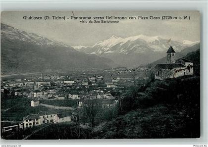 6512 Giubiasco Pedevilla 1917 - Vue generale, gute Erhaltung AK - 13079466