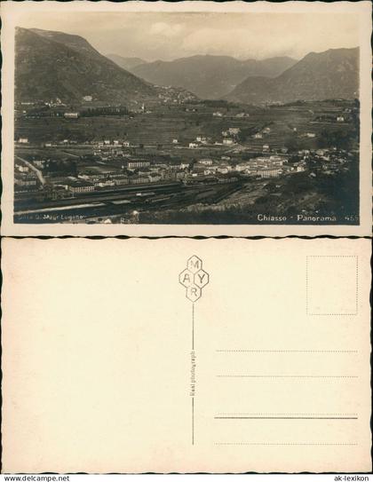 Ansichtskarte Chiasso Stadtpartie Bahnhof Fotokarte Tessin 1929
