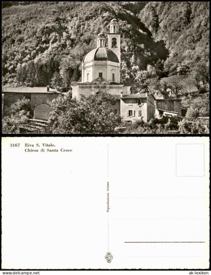 Ansichtskarte Riva San Vitale Chiesa di Santa Croce 1955
