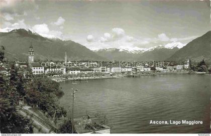Ascona Lago Maggiore TI Lago-Maggiore Seepromenade Kirchtuerme Schneeberge Hafen