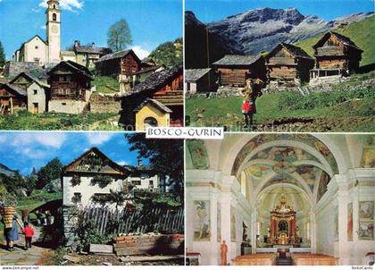 Bosco-Gurin Vallemaggia TI Walserdorf im Tessin Kirche Innenansicht