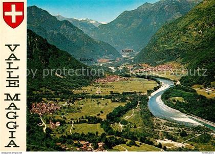 Valle Maggia Fliegeraufnahme