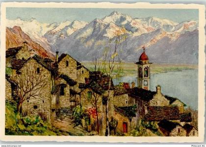 6644 Orselina Künstlerkarte Motivo rustico a Orselina E. Zuppinger - 11056353