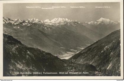 Furkastrasse Belvedere Rhonetal Alpen