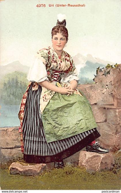 Schweiz - Original Schweizertrachten (UR) Kanton Uri - Unter-Reussthal - Verlag Photoglob 4976