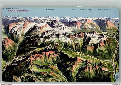 6464 Spiringen 1928 Foto AK Vogelschau Klausenstrasse Ort lt. Stempel - 38058021