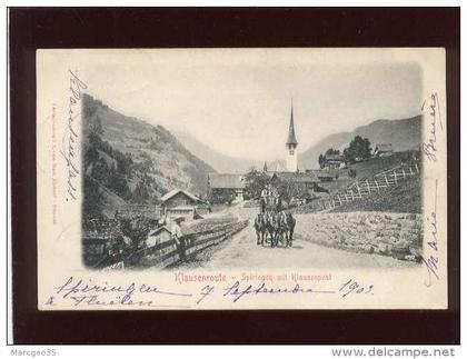 klausenroute spiringen mit klausenpost édit. j. von matt , diligence postale  précurseur