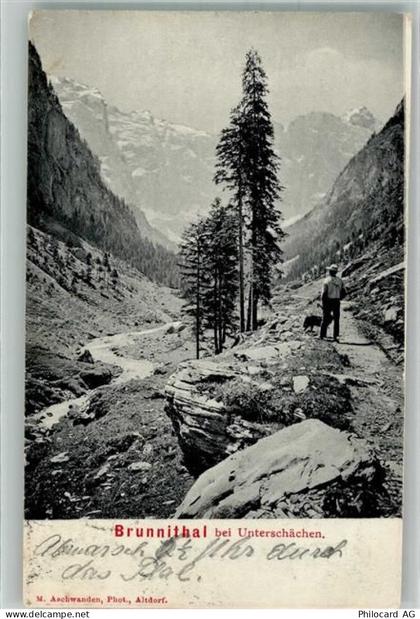 6465 Unterschächen 1913 Foto AK Brunnital - 38058169