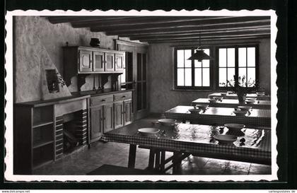 AK Unterschächen, Bad -Brunnital, Ess-Saal im Berghaus