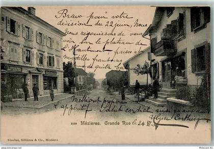 1083 Mézières VD 1904 Gebrauchsspuren Grande Rue - 13179946