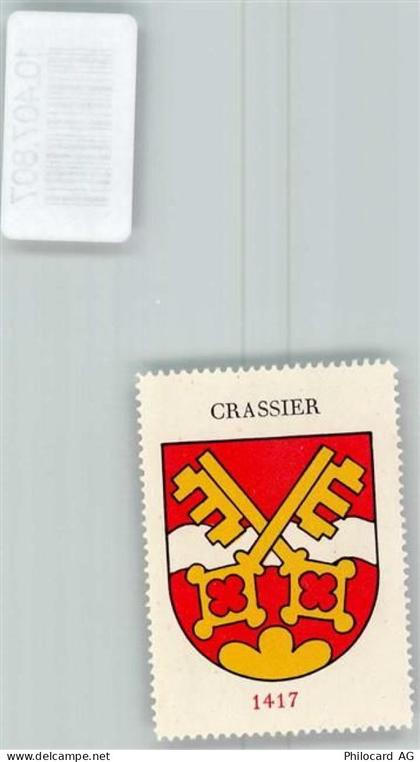 1263 Crassier - Vignette Wappen Kaffee Hag 1920-1940 Schlüssel - 10407807