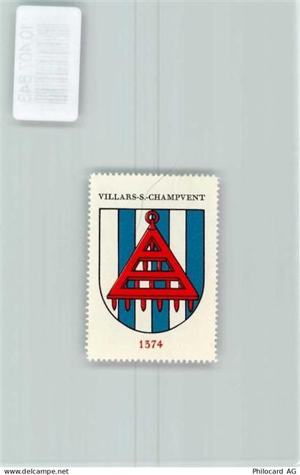 1443 Villars-sous-Champvent - Vignette Wappen Kaffee Hag 1920-1940 - 10407843