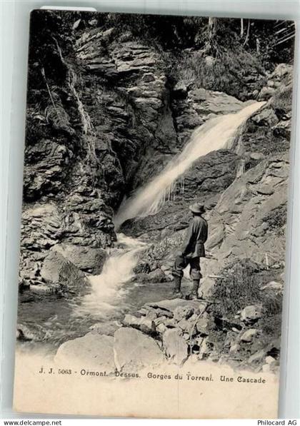 1863 Cergnat Ormont-Dessous - Wasserfall Wanderer - 38194691