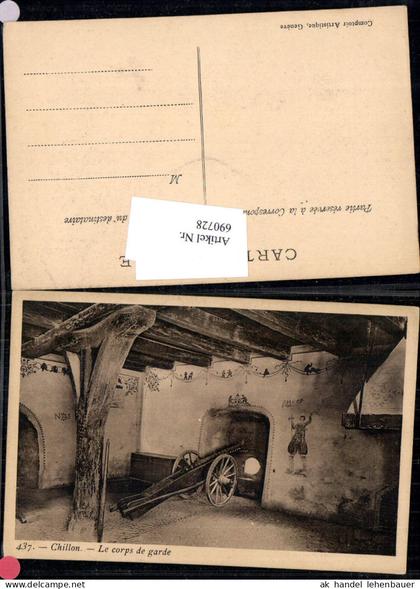 690728 Chillon Montreux Le corps de garde kanone waadt Vaud