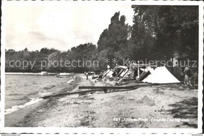 Allaman Plage Camp du Touring Club Lac Leman Genfersee